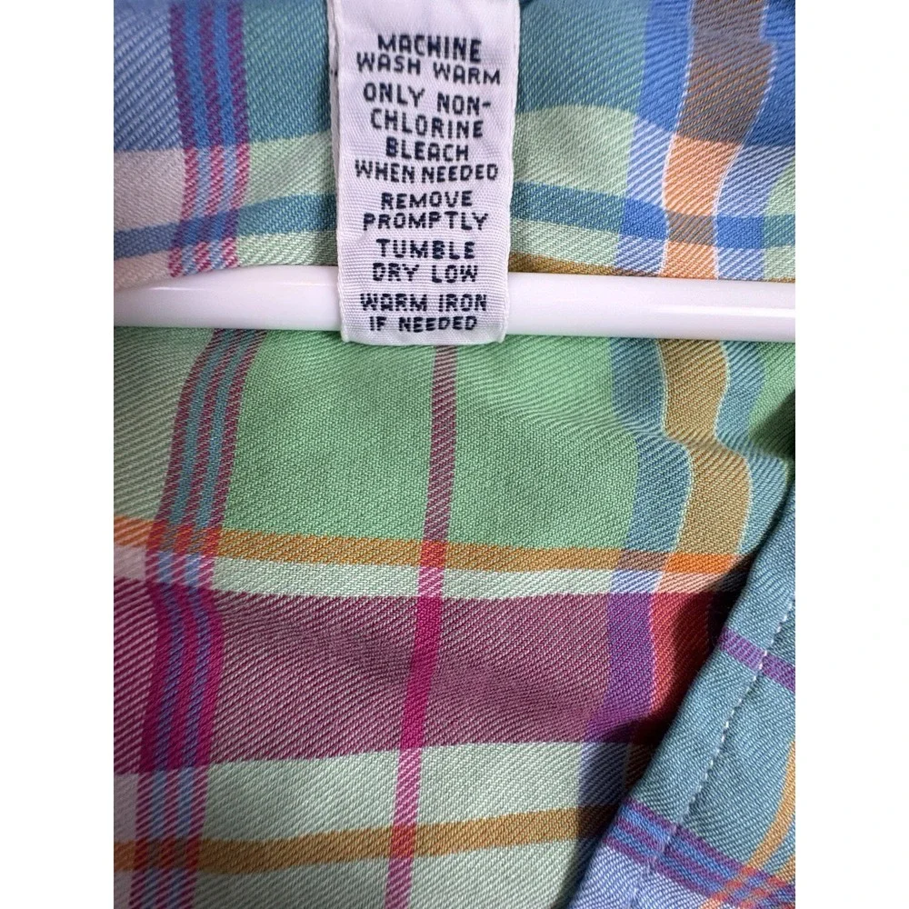 Ralph Lauren Mens Classic Fit Size XXL Plaid Long Sleeve Button Shirt Colorful - Picture 11 of 11